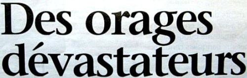 orages devastateurs juillet 2003