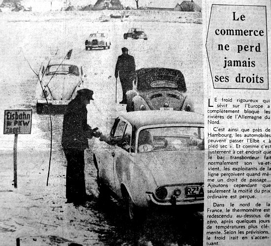 péage "fluvial" d`un nouveau genre février 1963