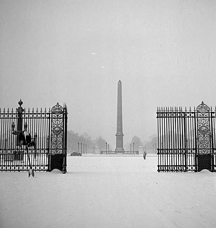 la place de la Concorde sous la neige en janvier 1942