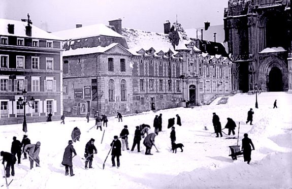 Neige sur Lisieux en 1895
