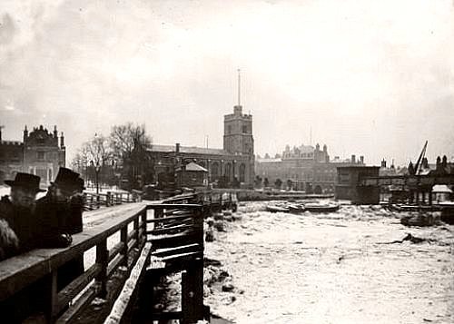 la Tamise gelee a Putney en 1881