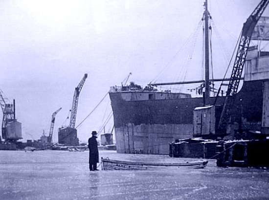 port de Rouen en janvier 1940