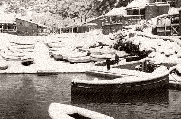 calanque de Sormiou neige fevrier 1956