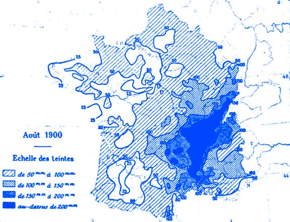 precipitations en aout 1900