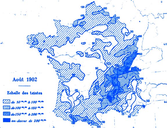 precipitations en aout 1902