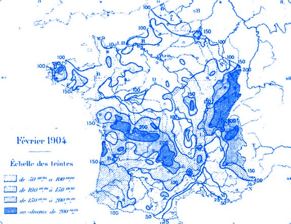 precipitations en fevrier 1904