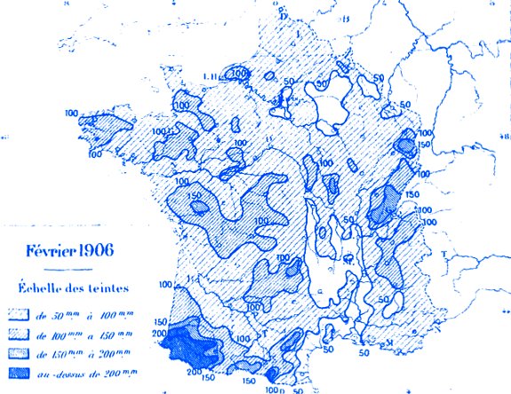 precipitations en fevrier 1906