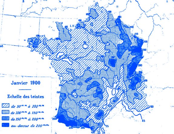 precipitations en janvier 1900