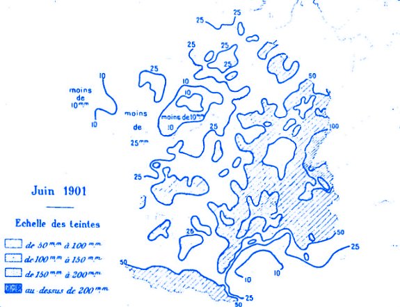 precipitations en juin 1901