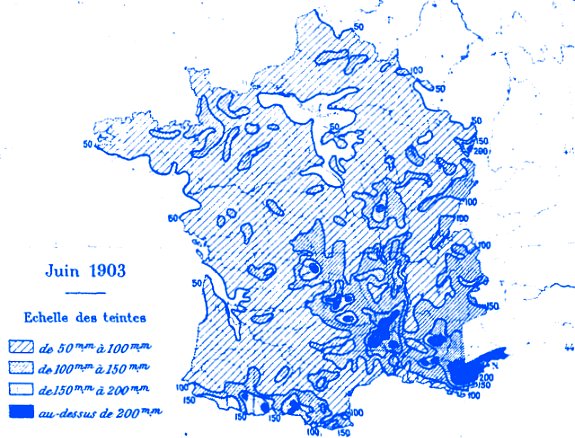 precipitations en juin 1903