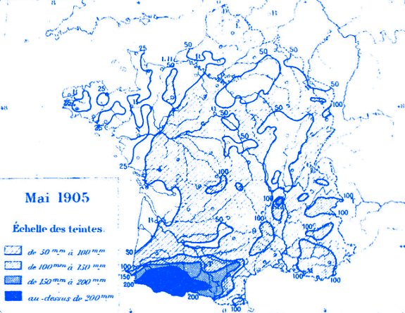 precipitations en mars 1905