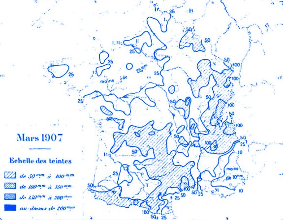 precipitations en mars 1907