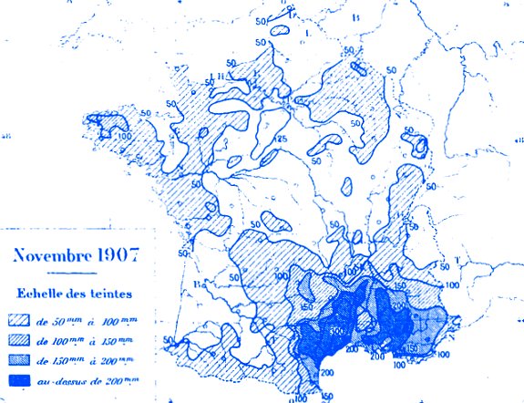 precipitations en novembre 1907