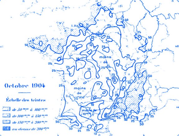 precipitations en octobre 1904