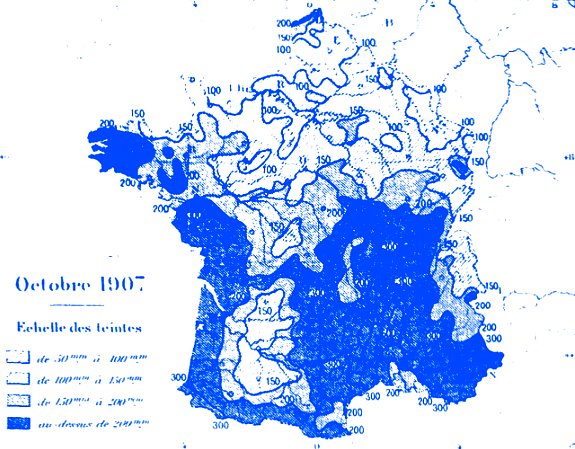 precipitations en octobre 1907