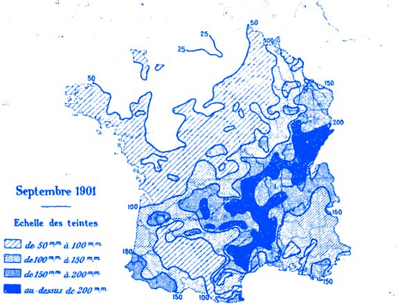precipitations en septembre 1901