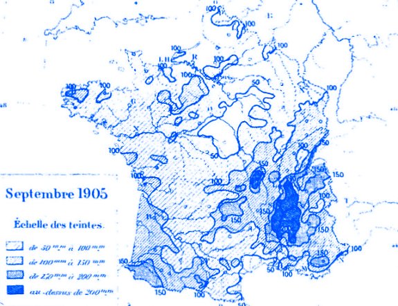 precipitations en septembre 1905