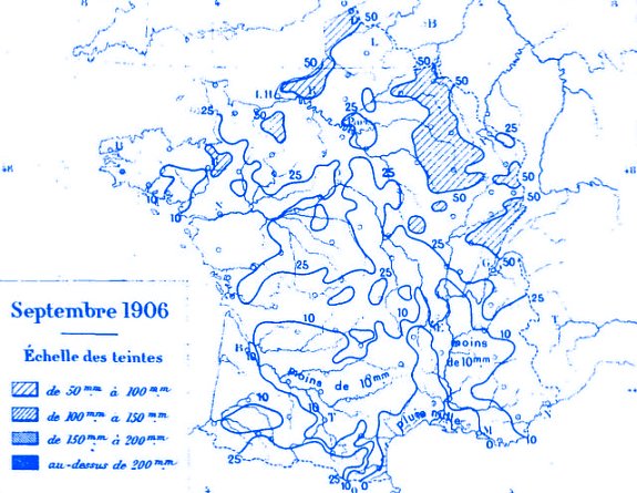 precipitations en septembre 1906