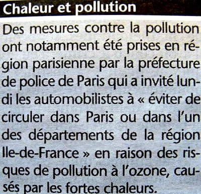 premieres pollutions juillet 2003