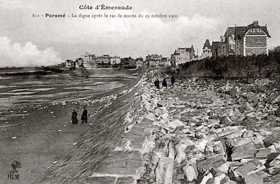 raz de maree de Parame suite a une tempete le 29 octobre 1905