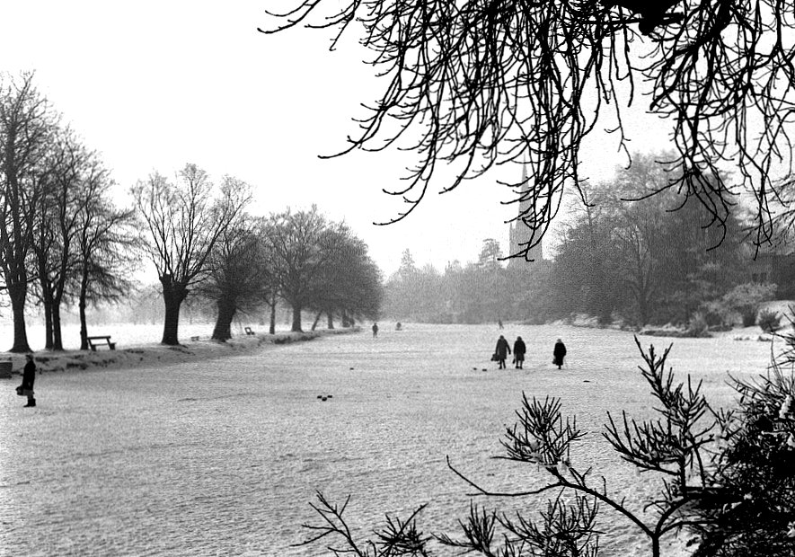 rivi&egrave;re gelee Angleterre hiver 1962 1963