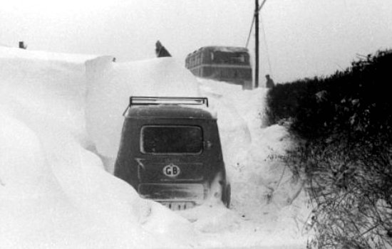 routes anglaises et congeres hiver 1962 1963