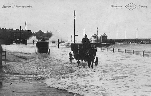 tempete et raz de maree sur les cotes anglaises en fevrier 1904