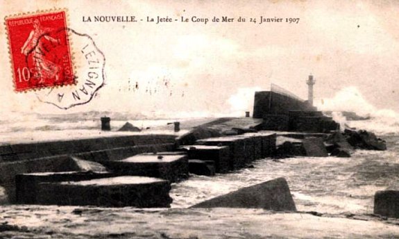 tempete en Mediterranee en janvier 1907