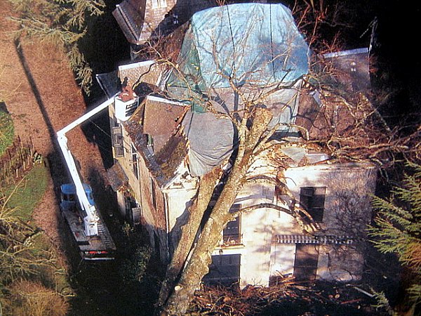 villa ecrasee par un arbre centenaire 1999