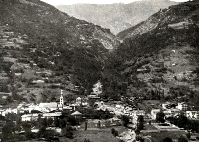 vue d`ensemble du village de Bozel en aout 1904